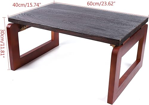 Miniatura 3 de Dodoam Mesa de centro plegable de madera Flodable para computadora portátil, mesa de té baja Mesa de picnic de té, mesa de centro plegable de madera