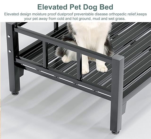 Foto 5 de 7 de Dog Bed Cama Perro Cama Grande de Metal para Perros