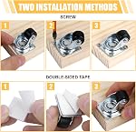 1/2 Inch Mini Caster Wheels Set of 8, Low Profile Self Adhesive Plate Casters, 360° Swivel Little Nylon Wheels for Furniture, Kitchen Appliances, Storage Boxes, DIY Small Projects
