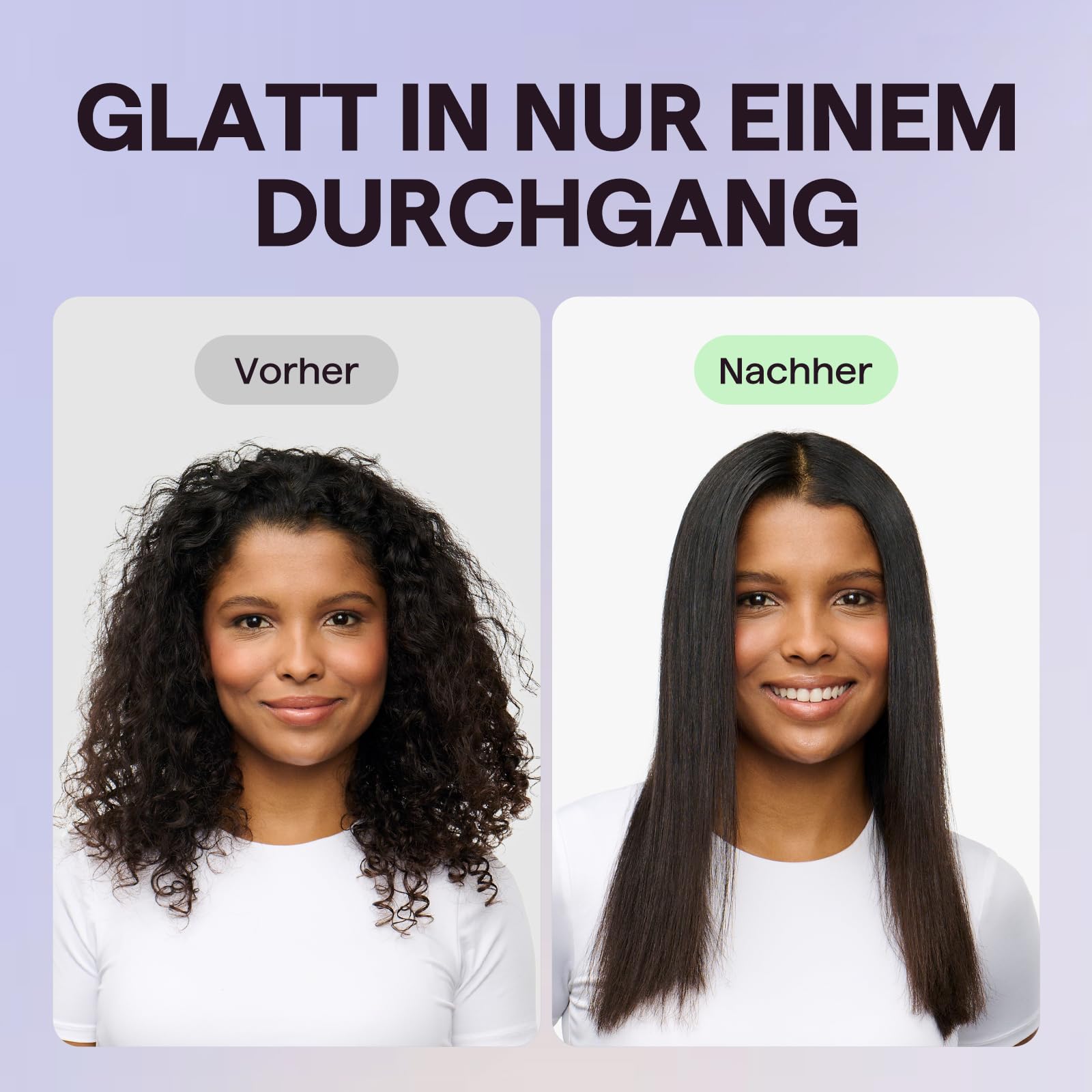 Wavytalk Dampf-Glätteisen Haarglätter für Schnell einen Seidig Glattes Haar | Steam Sesh Glätteisen mit abnehmbarem Kamm, weniger Hitzeschäden und schnelle Ergebnisse für alle Haartypen, Pink