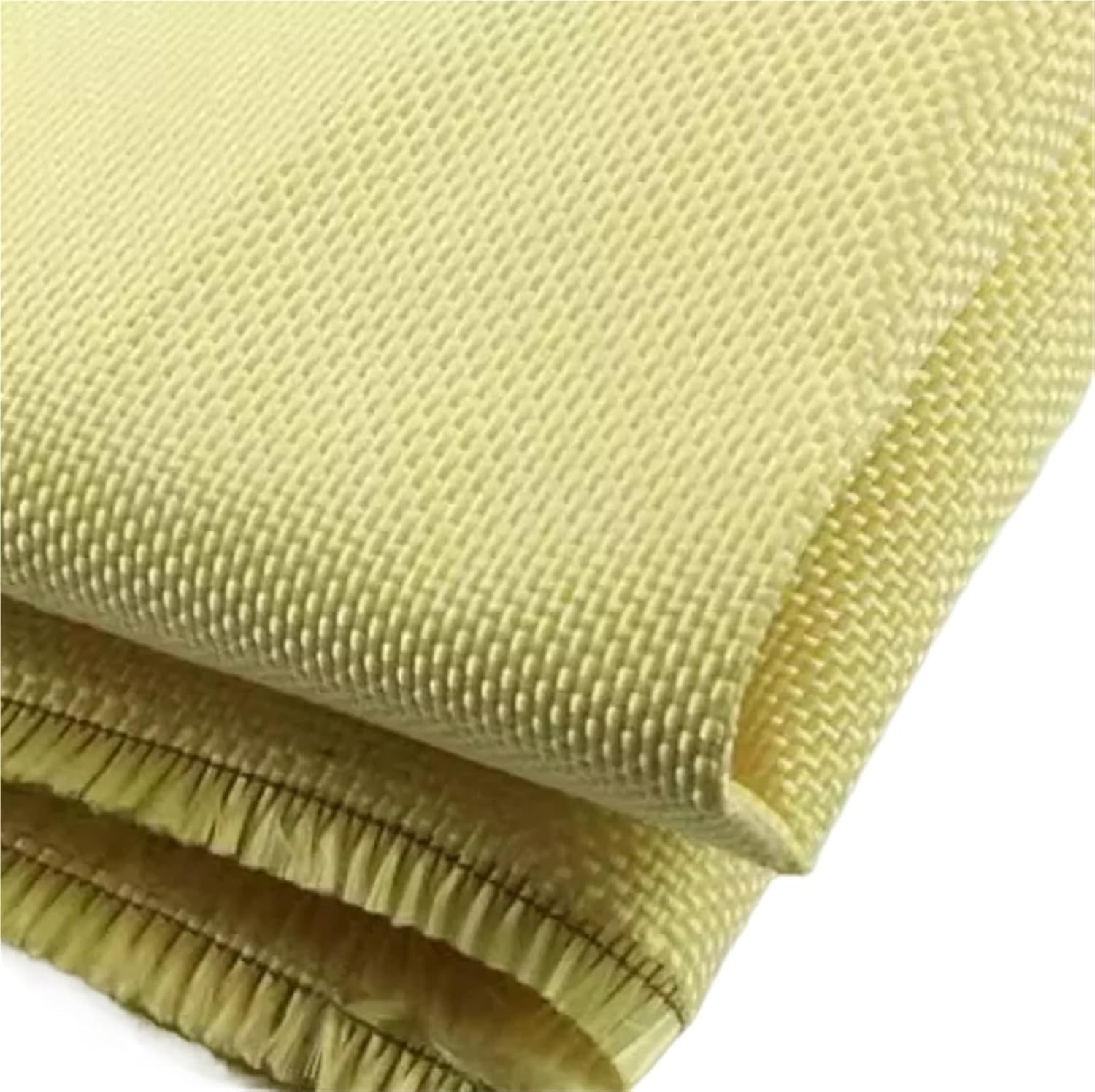 Folding Pack Kevlar Fabric Yellow Synthetic Aramid Fiber Cloth Plain 1100D 200gsm 40"/100cm Width(1m x 1m)
