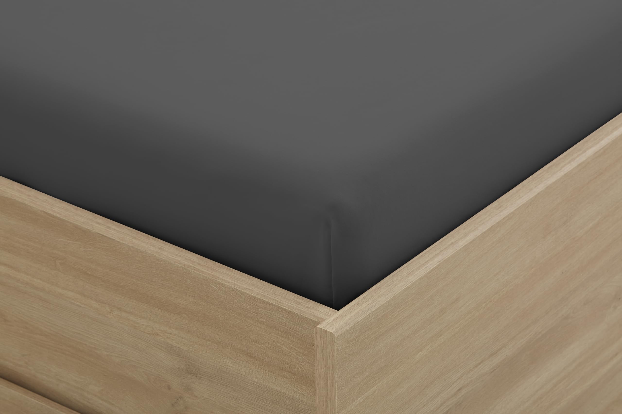 Degrees home - Adjustable fitted sheet 105 x 200 - Deep pocket - Polyester microfibre Bed 105 cm, Slate, 105x200 - Image 4