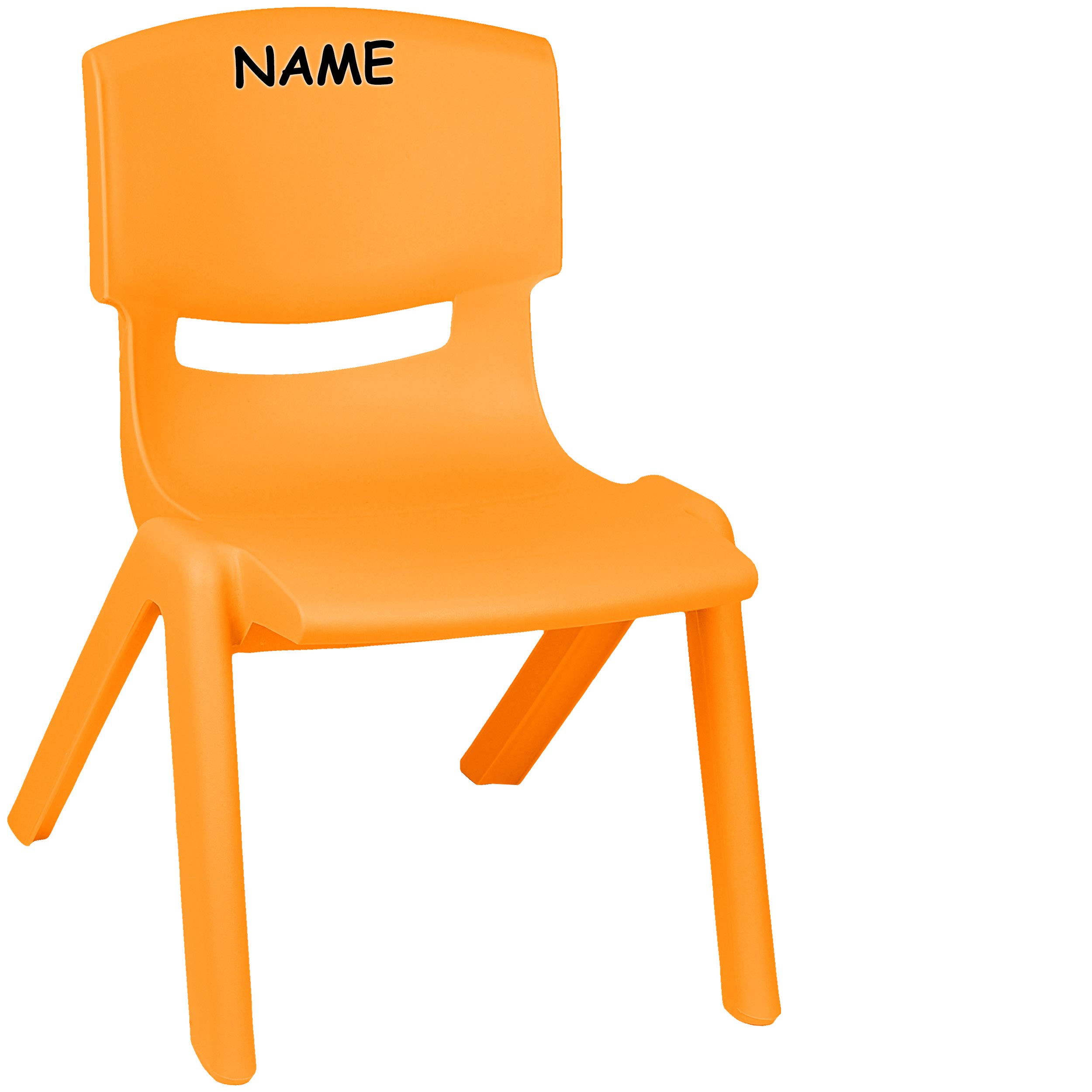 alles-meine.de GmbH Kinderstuhl/Stuhl - Farbwahl - orange - Plastik - bis 100 kg belastbar/kippsicher - für INNEN & AUßEN - 0-99 Jahre - stapelbar - Garten - Kindermöbel fü..