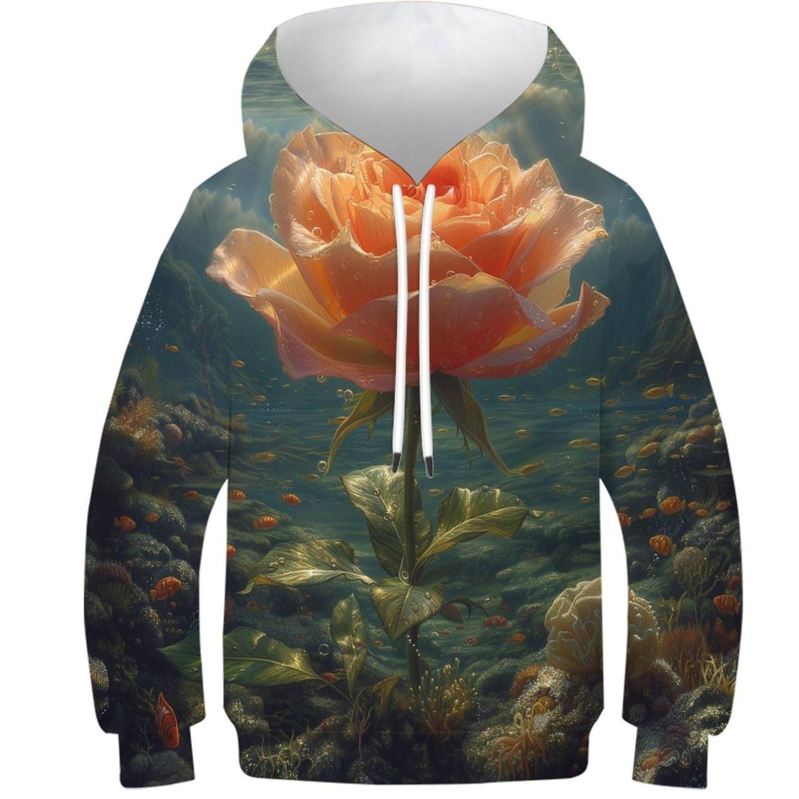 Sweat à capuche garçon imprimé 3D vêtement sportswear ados 11-13 ans avec poches - 8