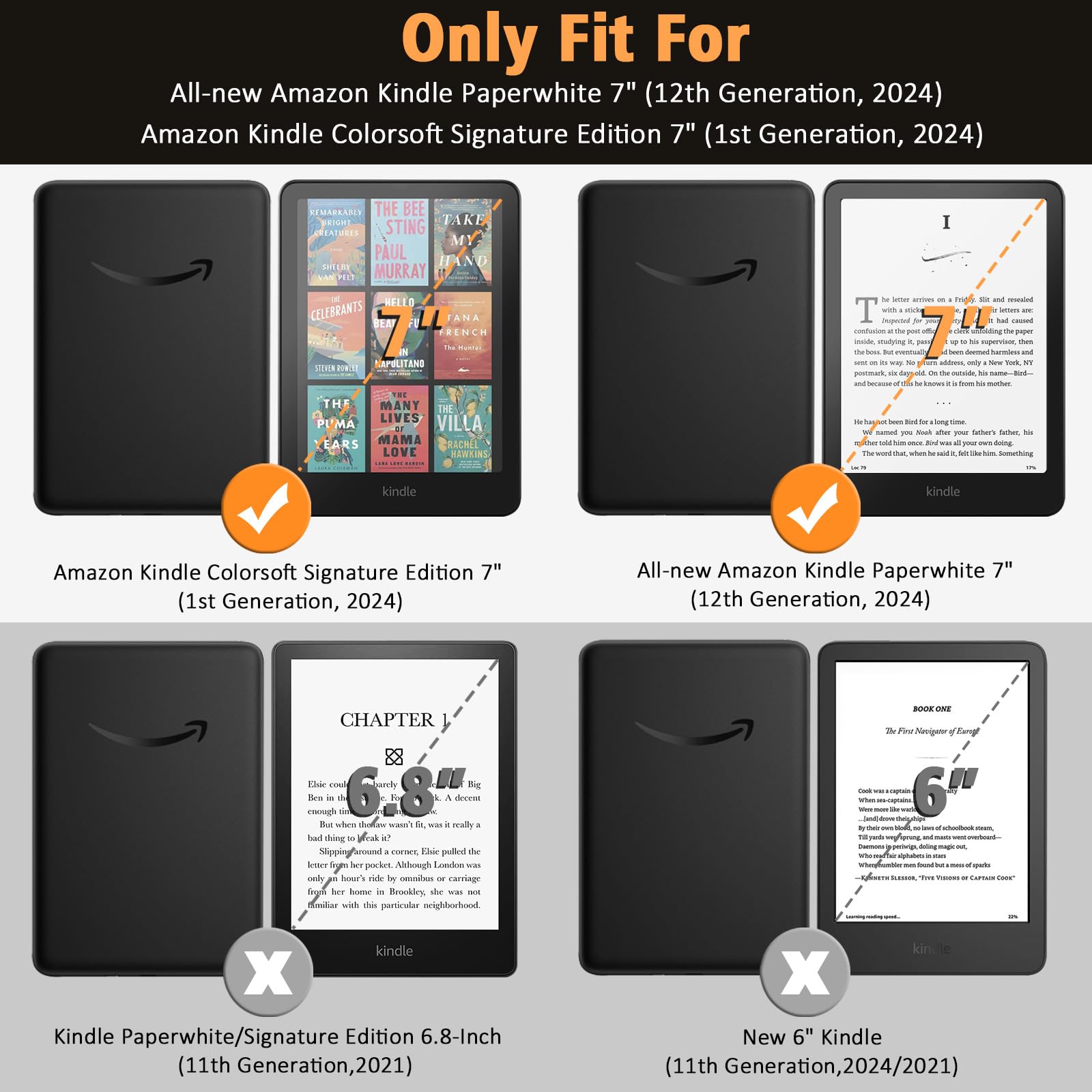 TiMOVO (3 Pack) Screen Protector for All-new Amazon Kindle Paperwhite 7 Inch (12th Generation, 2024) and Kindle Colorsoft Signature Edition, Anti-Glare Scratch Resistant PET Screen Film Protector