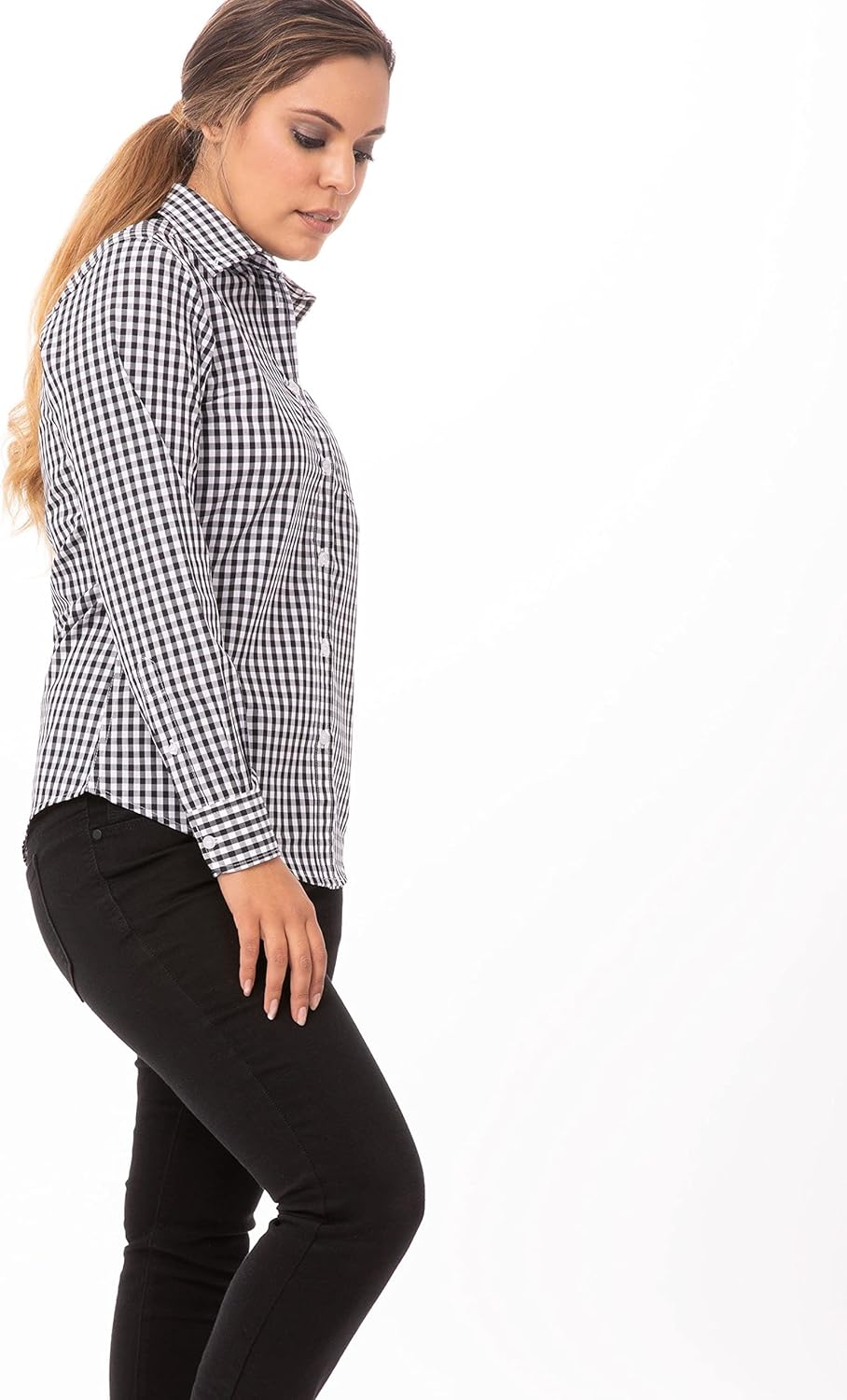 Chef Works Women's Gingham Dress Shirt - Image 7