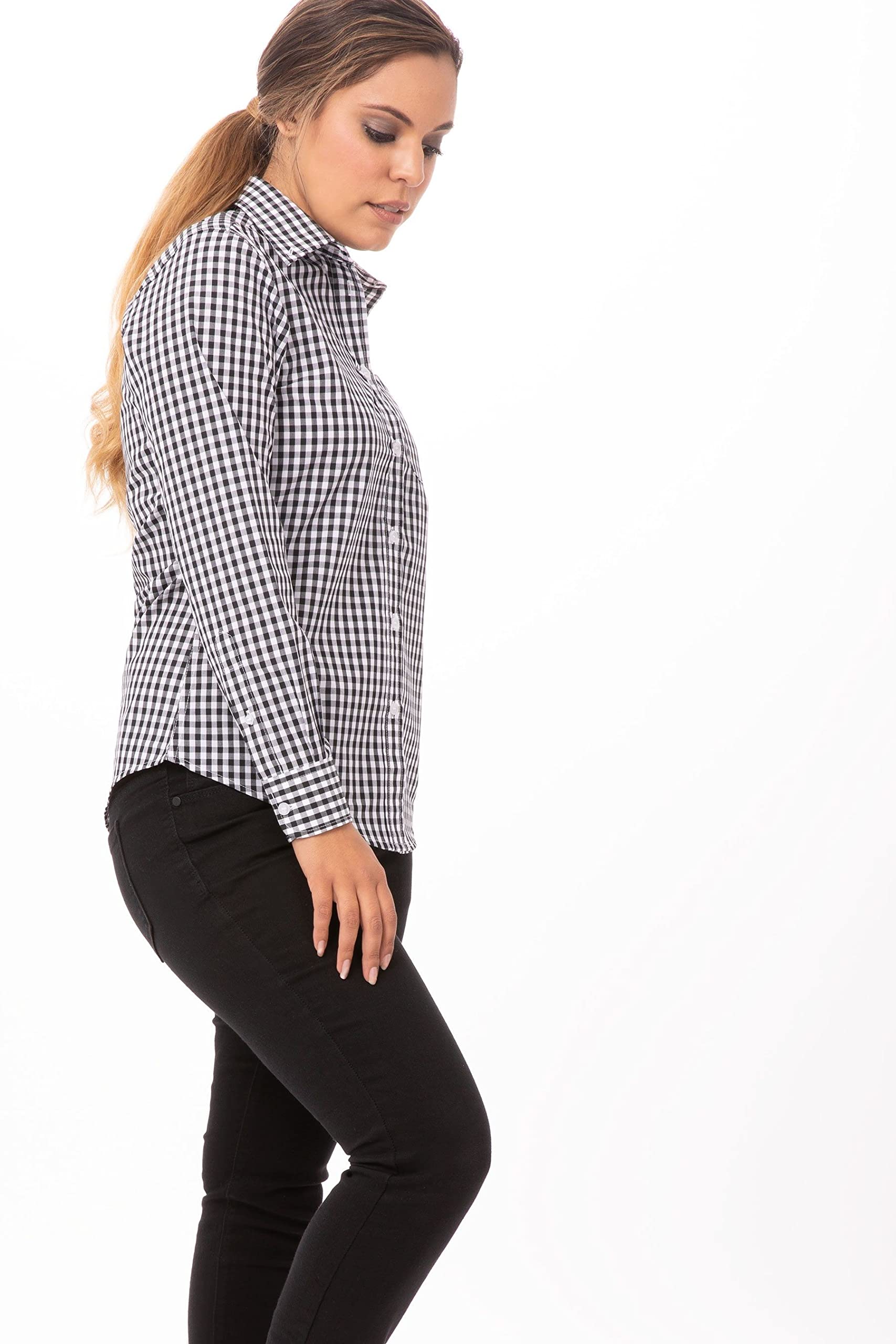 Chef Works Gingham Dress Shirt Gingham Dress Shirt Femme (Lot de 1)