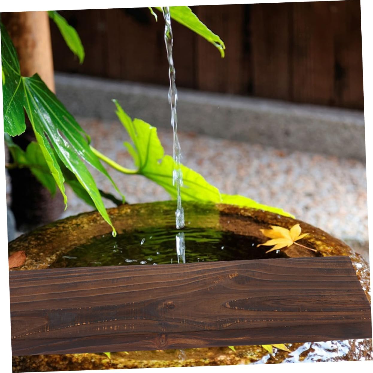 BESPORTBLE Fountain Pump Board Feature for Aquariums and Gardens Rustic Plank for Unique Water for Decor