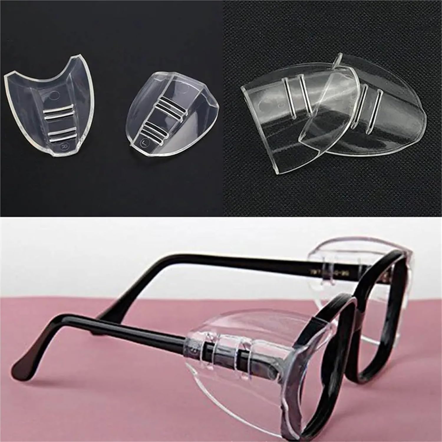 20 Pairs Clear Universal Safety Goggles - TPU Polyurethane, Flexible Side Shields