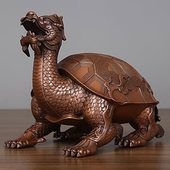 Amazon.co.jp: 置物 龍亀 風水 聖獣 ミニ型 置物 商売繁盛 風水グッズ