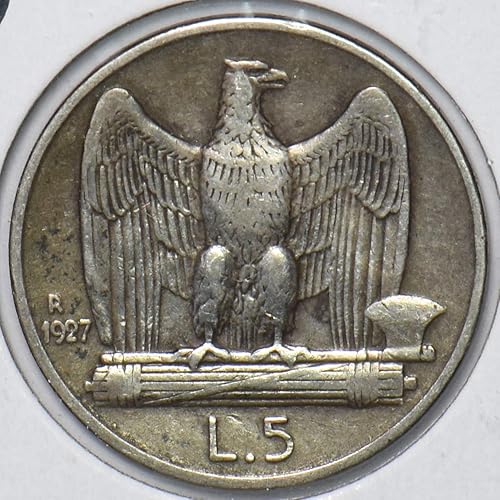 Miniatura 2 de Collectible Coin Italy 1927 5 Lire Eagle animal 296686