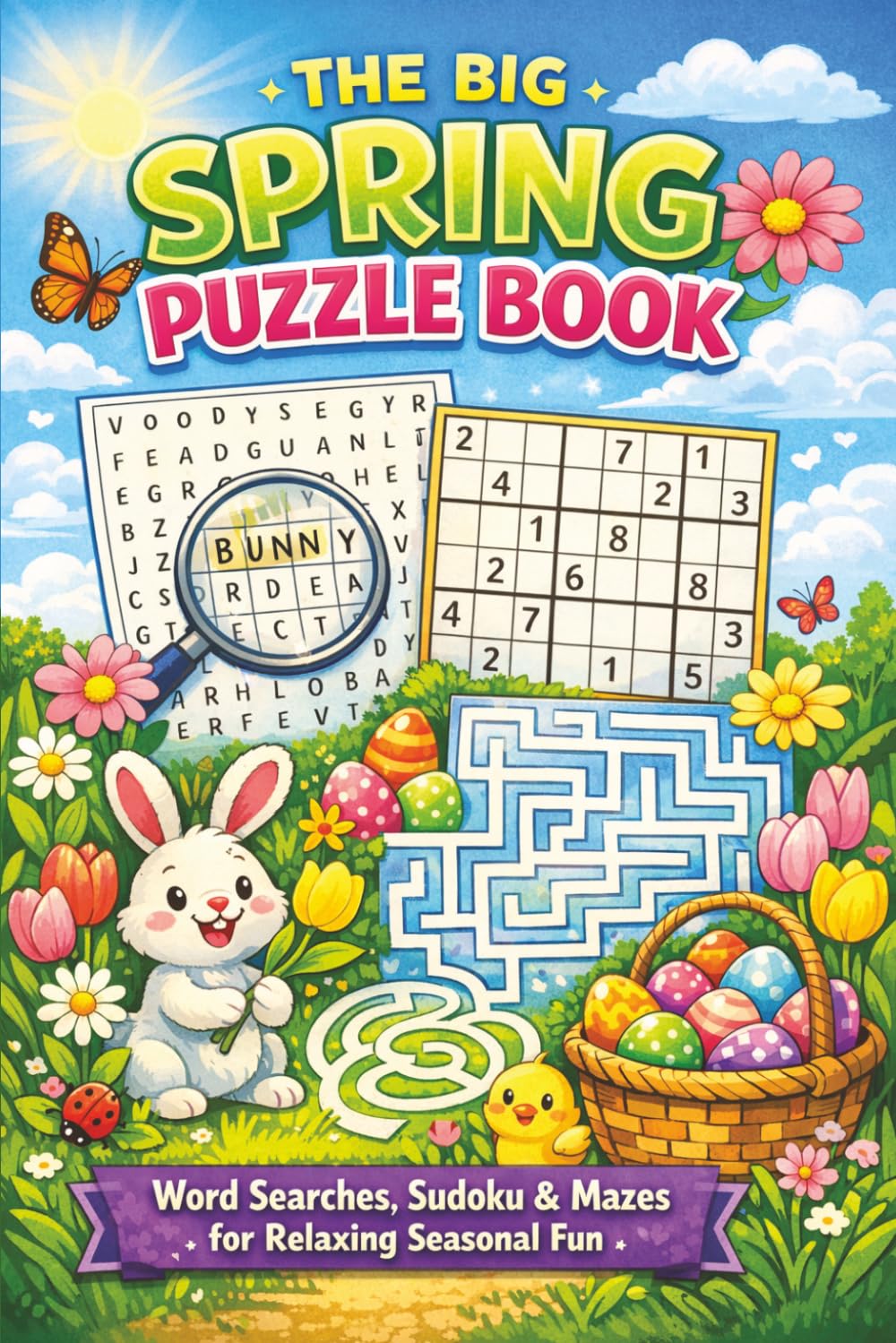 The Big Spring Puzzle Book: Word Searches, Sudoku & Mazes for Relaxing Seasonal Fun (Seasonal Puzzle Books)