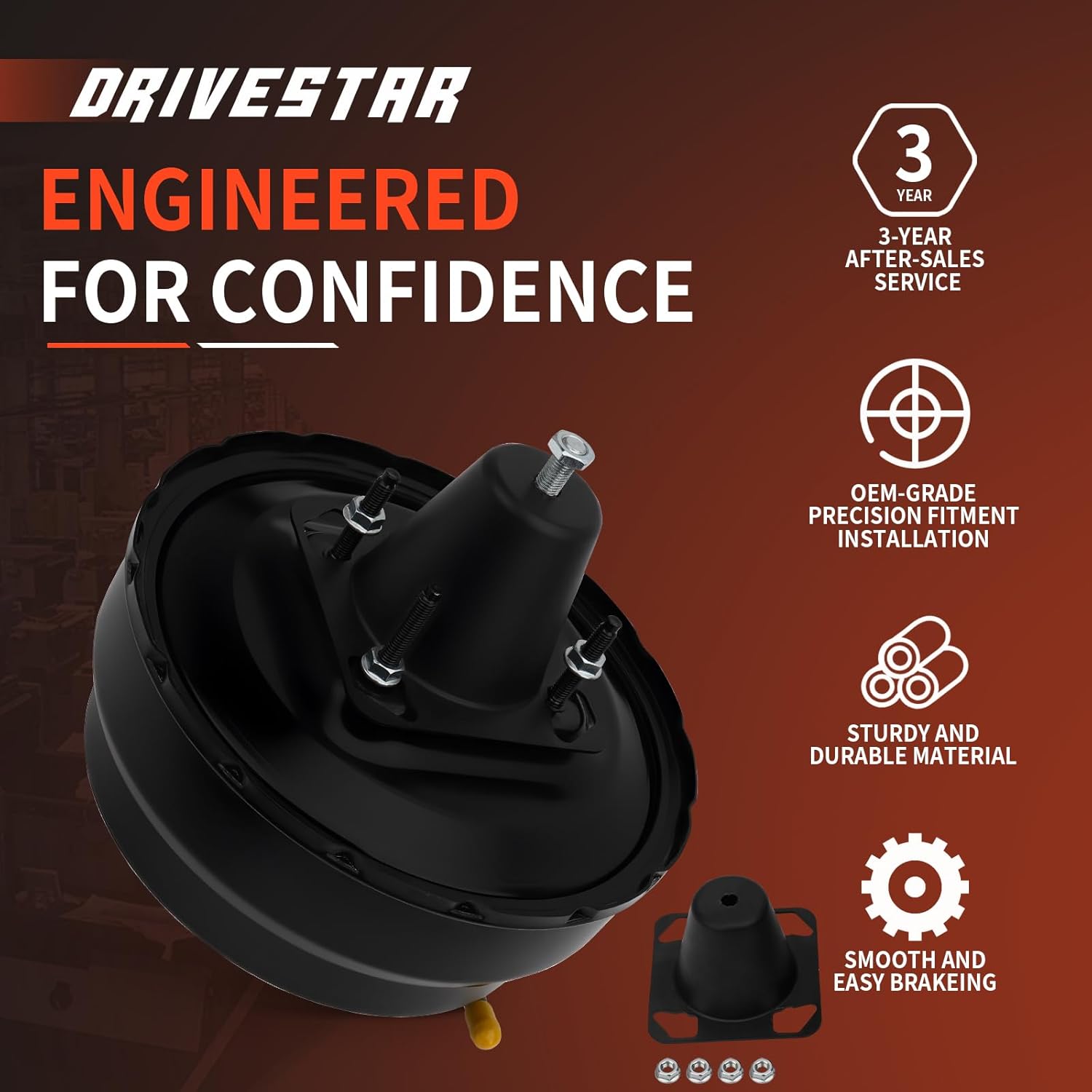 DRIVESTAR 53-2799 Power Brake Booster without Master Cylinder, fit 2002 2003 for Infiniti QX4, 2002-2004 for Nissan Pathfinder, replace for SK532799, 532799, 472105W510, 86401457