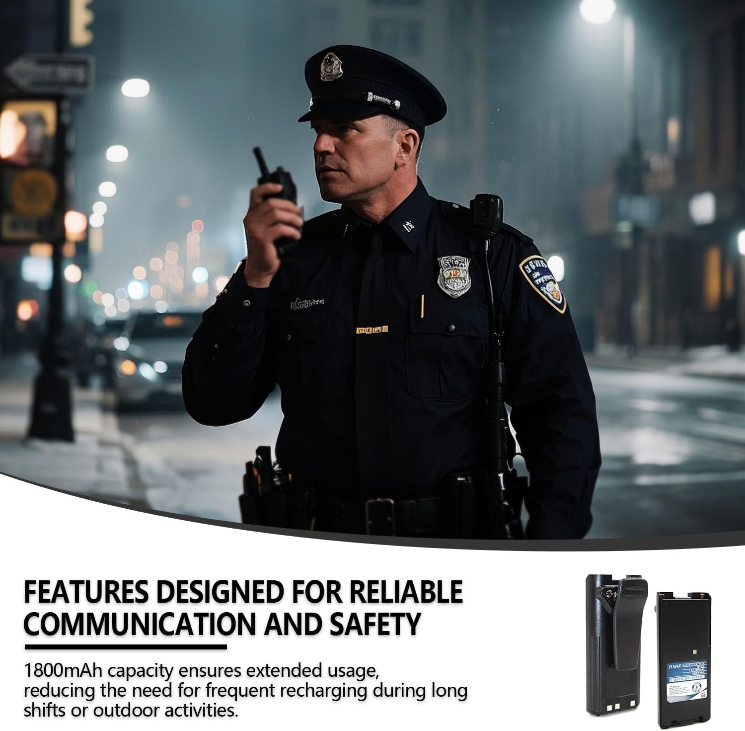 elxjar (2-Pack) 7.2V 1800mAh BP-210 Battery Replacement for ICOM BP-209, BP-209N, BP-210N, BP-222, BP-222N, Compatible with IC-A6, IC-A24, IC-F3GT, IC-F3GS, IC-F40GT, IC-F40GS, IC-V8 Two-Way Radios