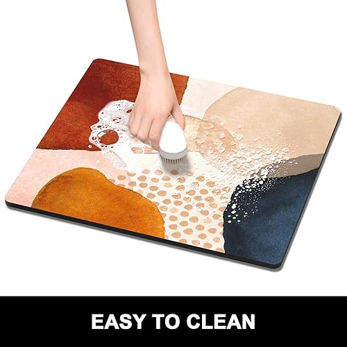 Miniatura 217 de Rnivvi Tapete de café, tapete de café de 12 x 19 pulgadas para estación de máquina de espresso, accesorios y organizador, almohadilla absorbente