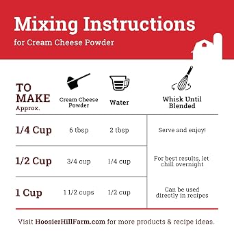 Hoosier Hill Farm Cream Cheese Powder, 1LB (Pack of 1)