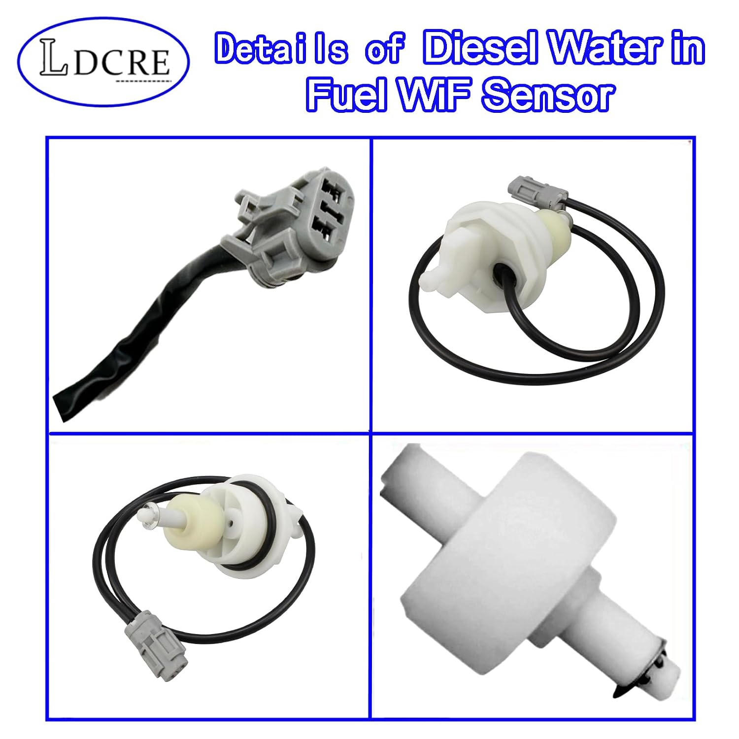 Diesel Water in Fuel WiF Sensor Compatible with Chevy Silverado 2500 3500 GMC Sierra 2500 3500 2001-2011 GM 6.6L Duramax LB7 LLY LBZ LMM LM1,Water in Fuel Indicator Sensor Replace#12639277 12639450