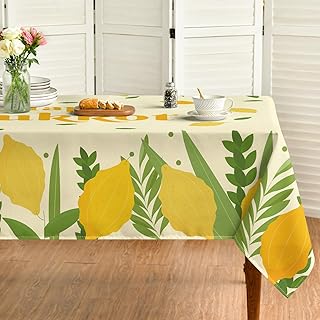 Horaldaily Sukkot Tablecloth 52×70 Inch Rectangular, Etrog Lulav Hebrew Jewish Harvest Happy Sukkot Washable Table Cover for Party Picnic Dinner Decor