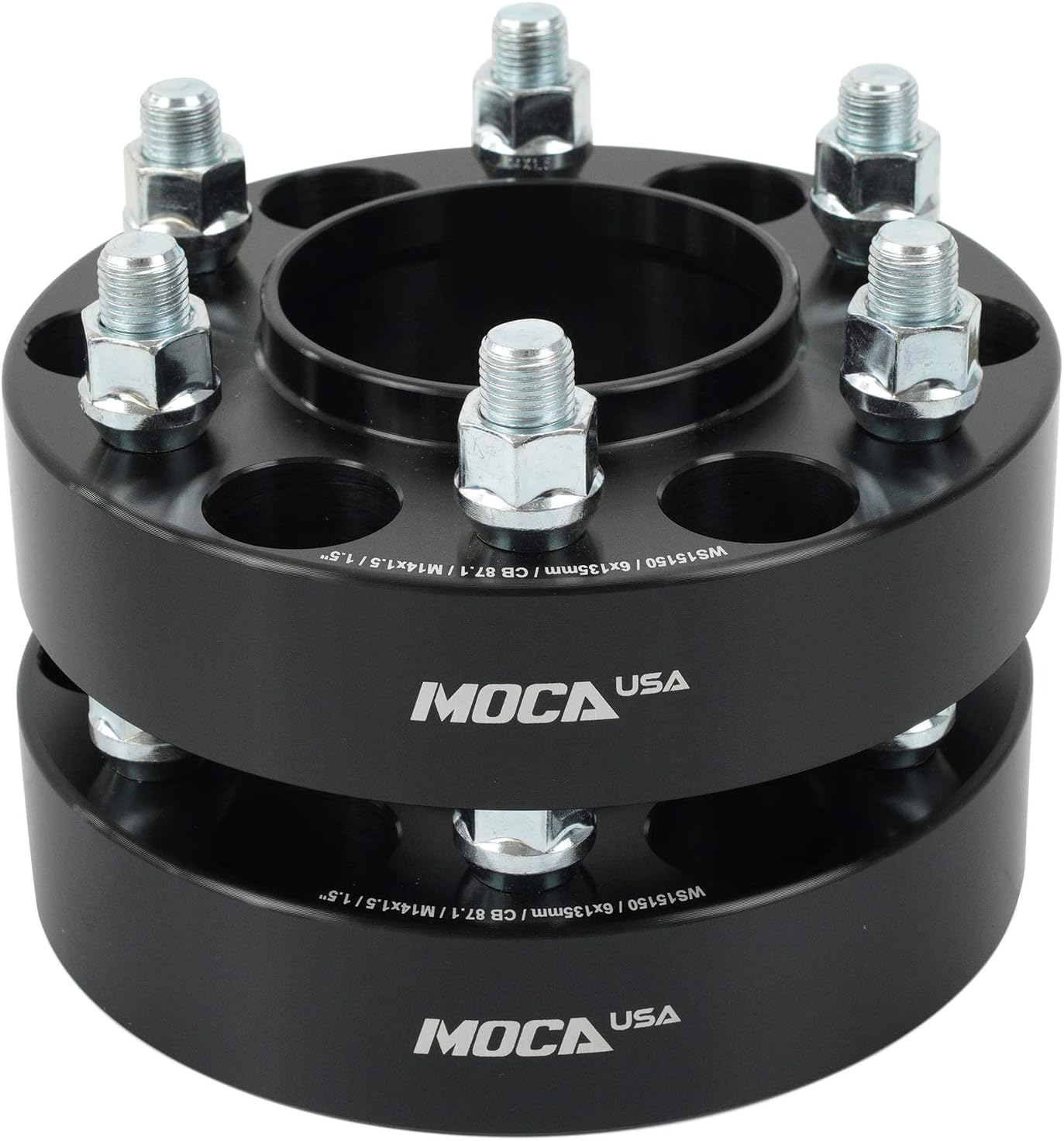 MOCA 4PCS 38.1mm Wheel Spacers 6x135 to 6x135mm Bolt Pattern 87.1mm Hub Bore M14x1.5 Bolt fit 2015-2022 for Ford Expedition, 2015-2022 for F-150, 2015-2022 Lobo, 2015-2022 for Lincoln Navigator 3.5L
