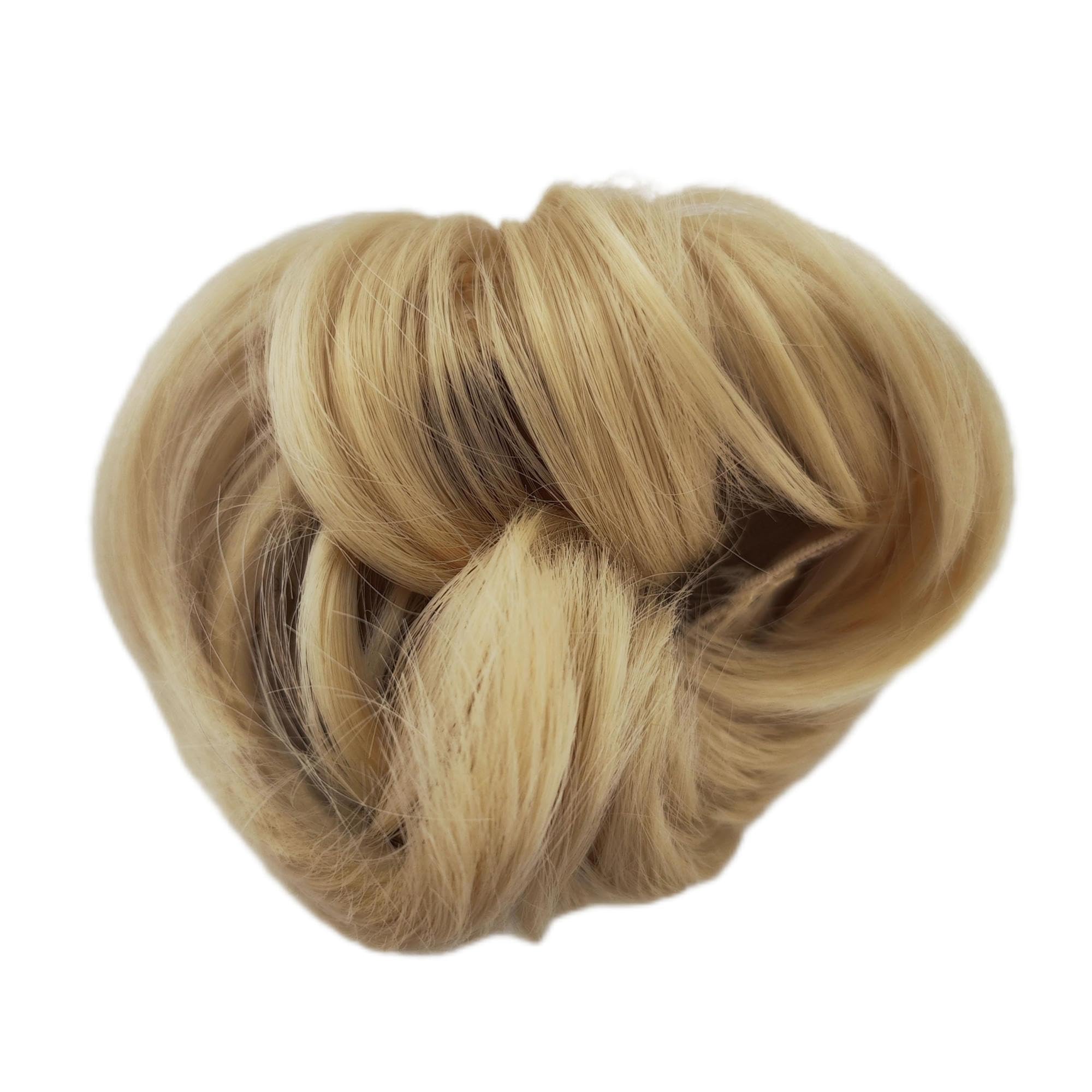 1/3 1/4 1/6 1/8 bjd sd Doll Wig Short Black Hair high Temperature Fiber Antique Wolf Tail Styling Blank Hair Set (Golden, 1/3)