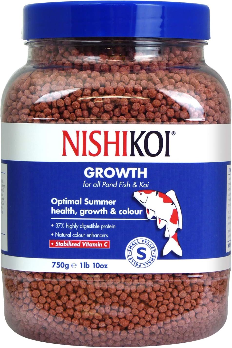 Nishikoi Growth Koi Fish Food, 1250g Complete Koi Food Pellets for