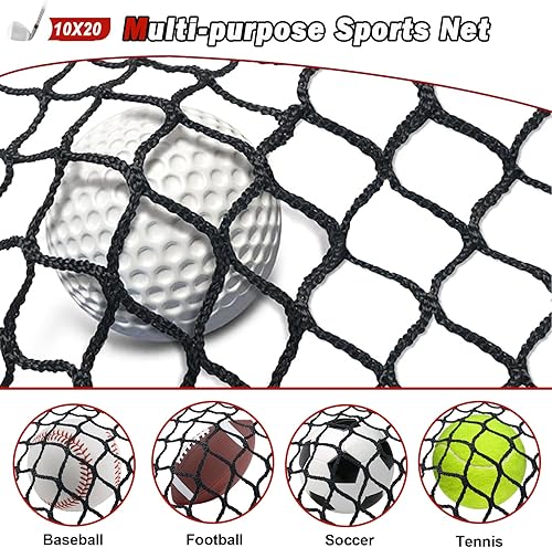 Miniatura 3 de Sports Netting - Heavy Duty Ball Net for Golf, Baseball, Hockey, Soccer