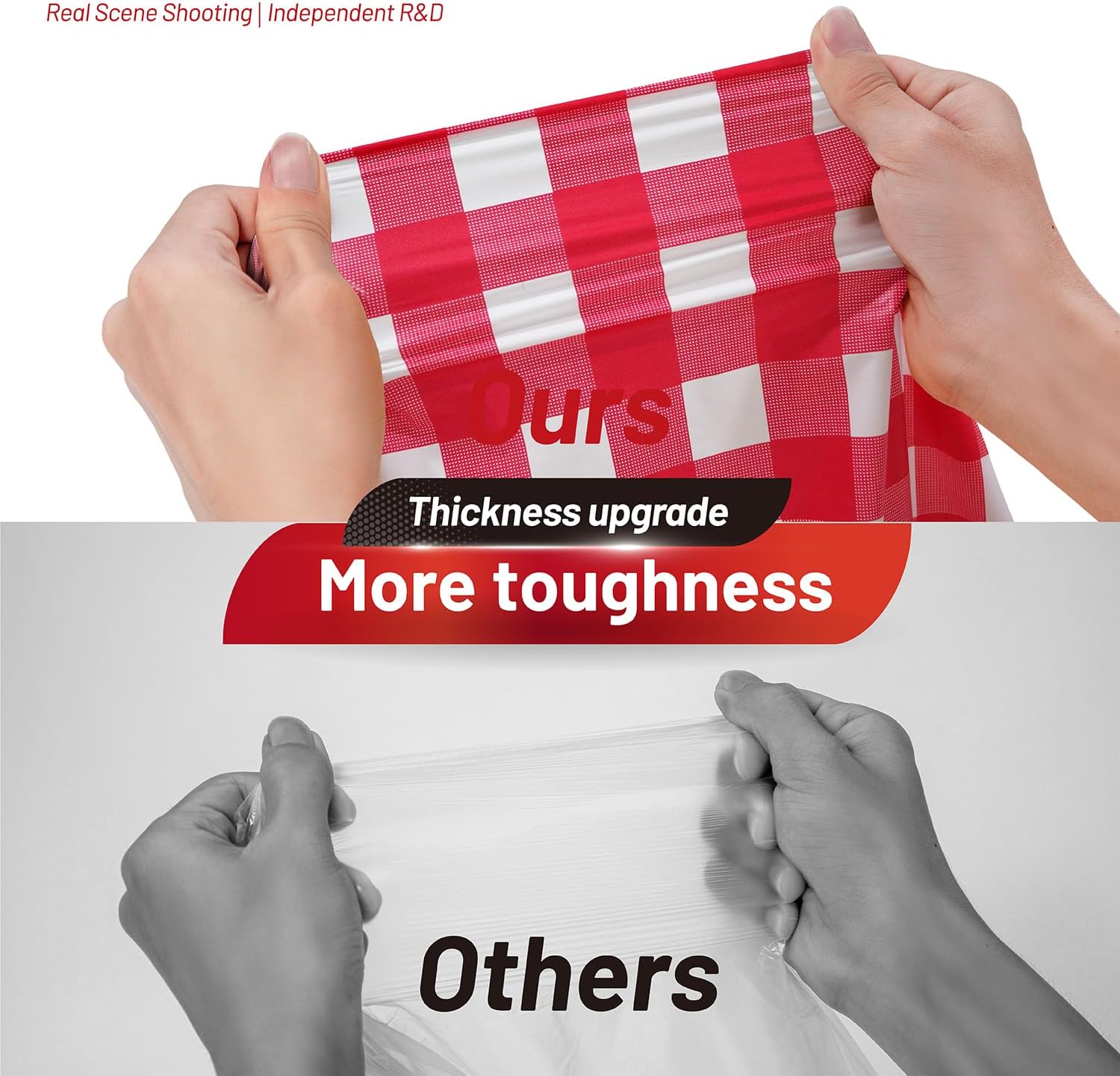 Plastic Table Cloth, 110 Ft X 54 In Disposable Tablecloth Red and White Checkered Tablecloth with Any Cut Sliding Cutters Premium PEVA Plastic Table Cloth Disposable for Picnic, Parties, Festivals - Image 4