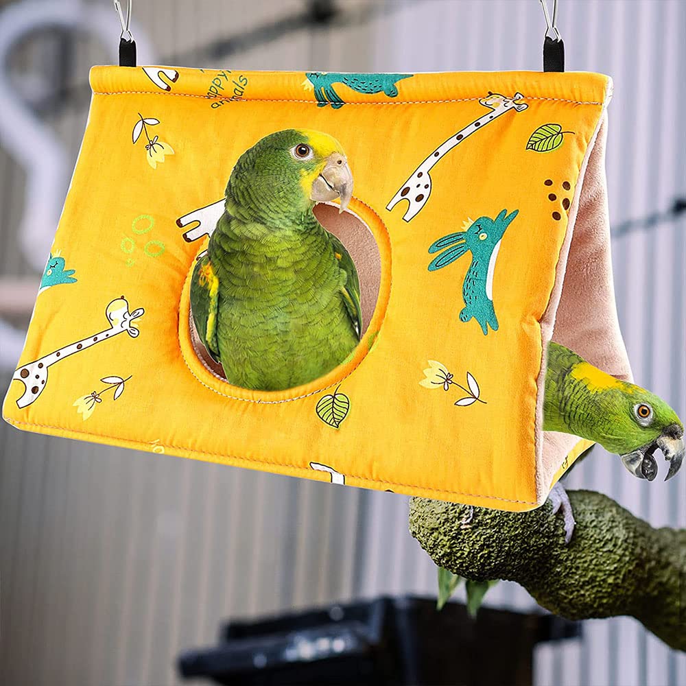 Hiver Chaud Perroquet Hamac, Nid D'oiseau Chaud Doux, Hamac en Peluche Suspendu, Cage Tente pour Perruche, Hiver Chaud Cage Perroquet, pour Cacatoès Gris, Perroquets de Taille Moyenne Et Grande