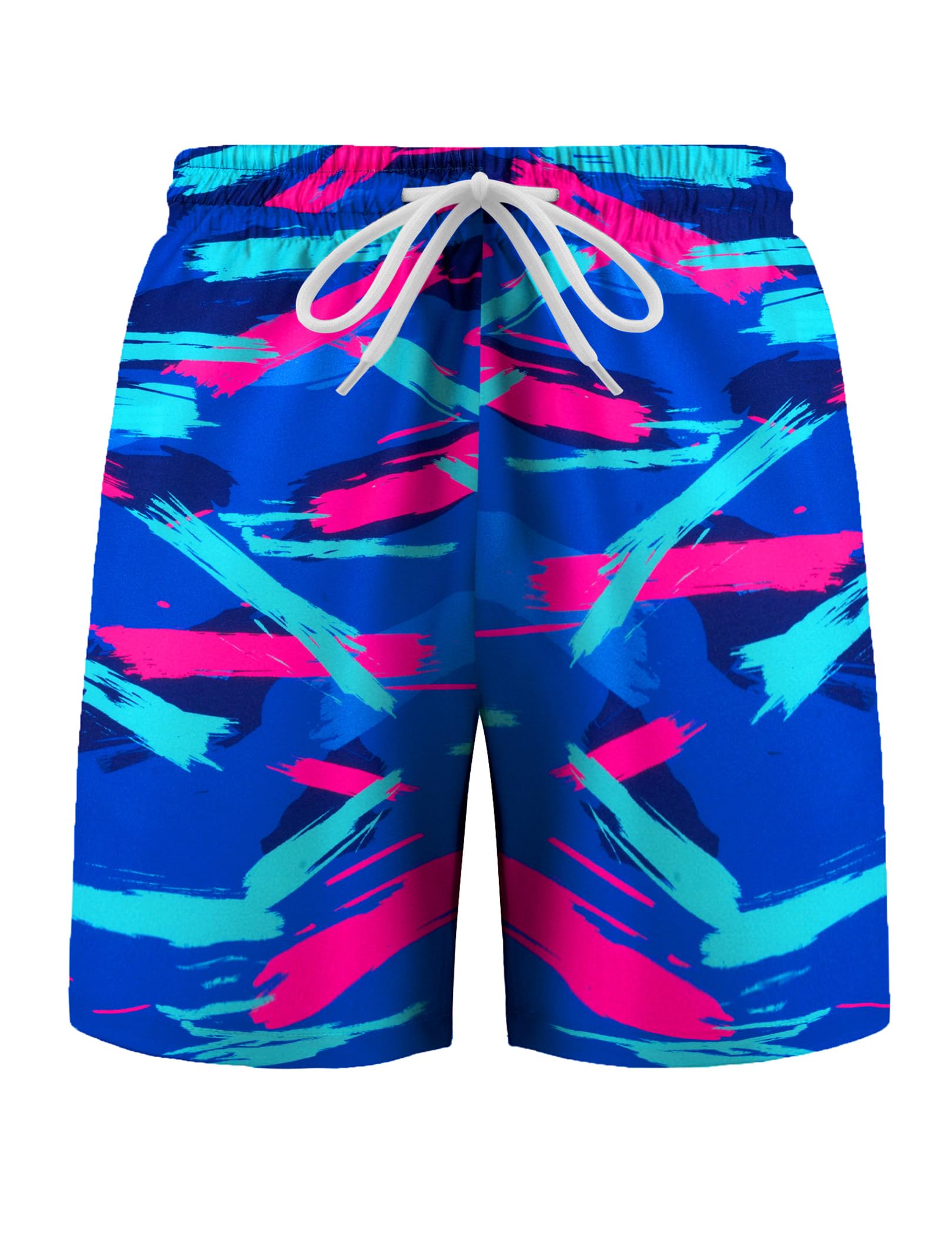 Arshiner Badehose Jungen Badeshorts Kinder Tier Traktor Geometrie Hawaii mit Mesh-Futter Kordelzug Taille Schwimmhose Schnelltrocknend Sommer Strand Boardshorts Schwimmshorts für Junge 5-14 Jahre