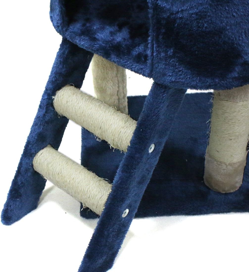 CUPETS Cat Tree Flannelette Cat Climber Play House Condo Furniture with Scratching Post, Activity Tree Pet Products for Cats 56 Inches High