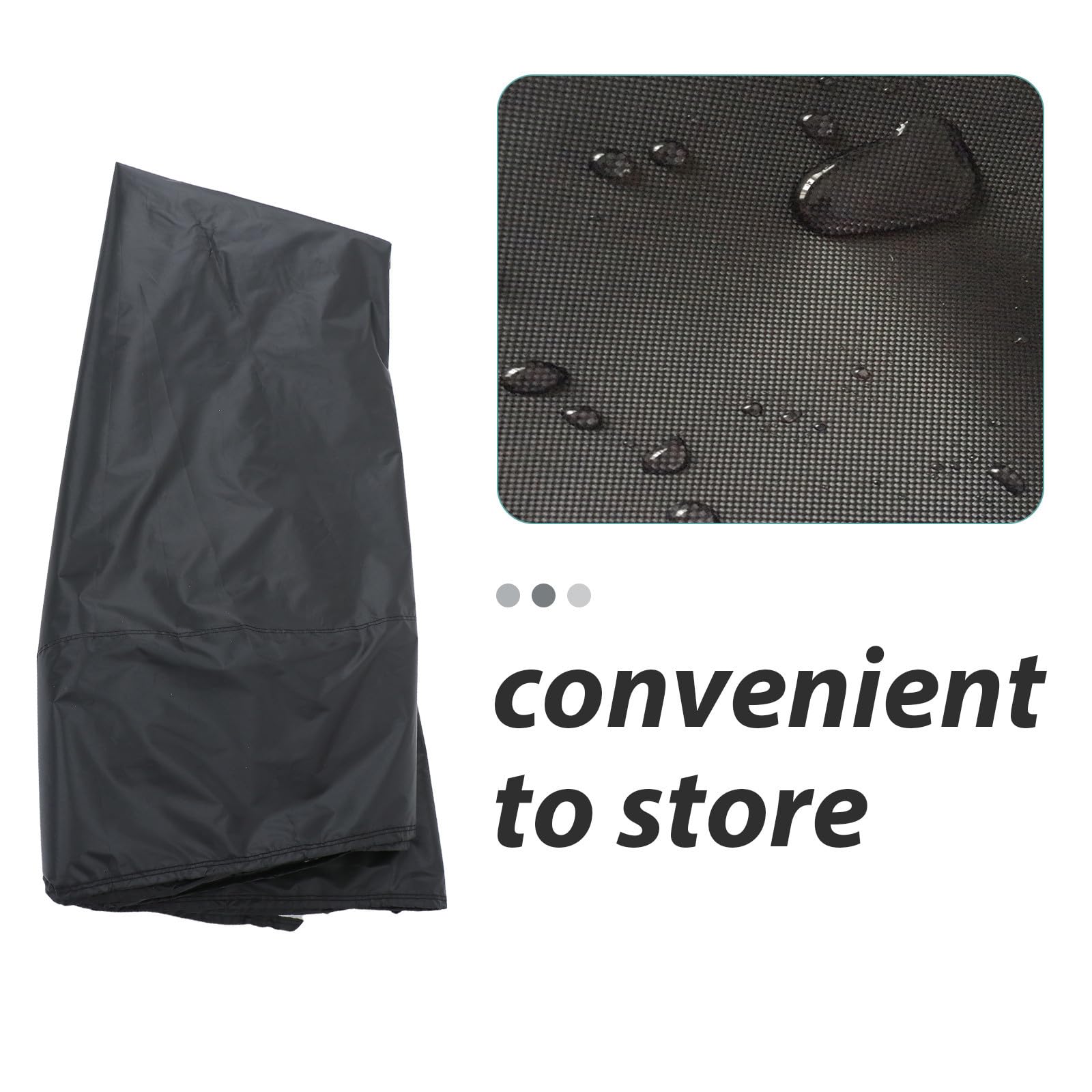 Cubierta Redonda de Piscina de Poliéster Negro, Protección Exterior