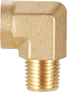 90 Degree Street Elbow,1/4 inch NPT Male x 1/4 inch NPT Female Brass Tube Pipe Fitting Connector 2pcs