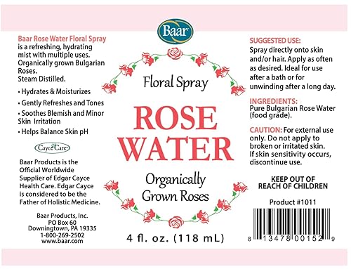 Miniatura 5 de Baar Spray floral de agua de rosas búlgara