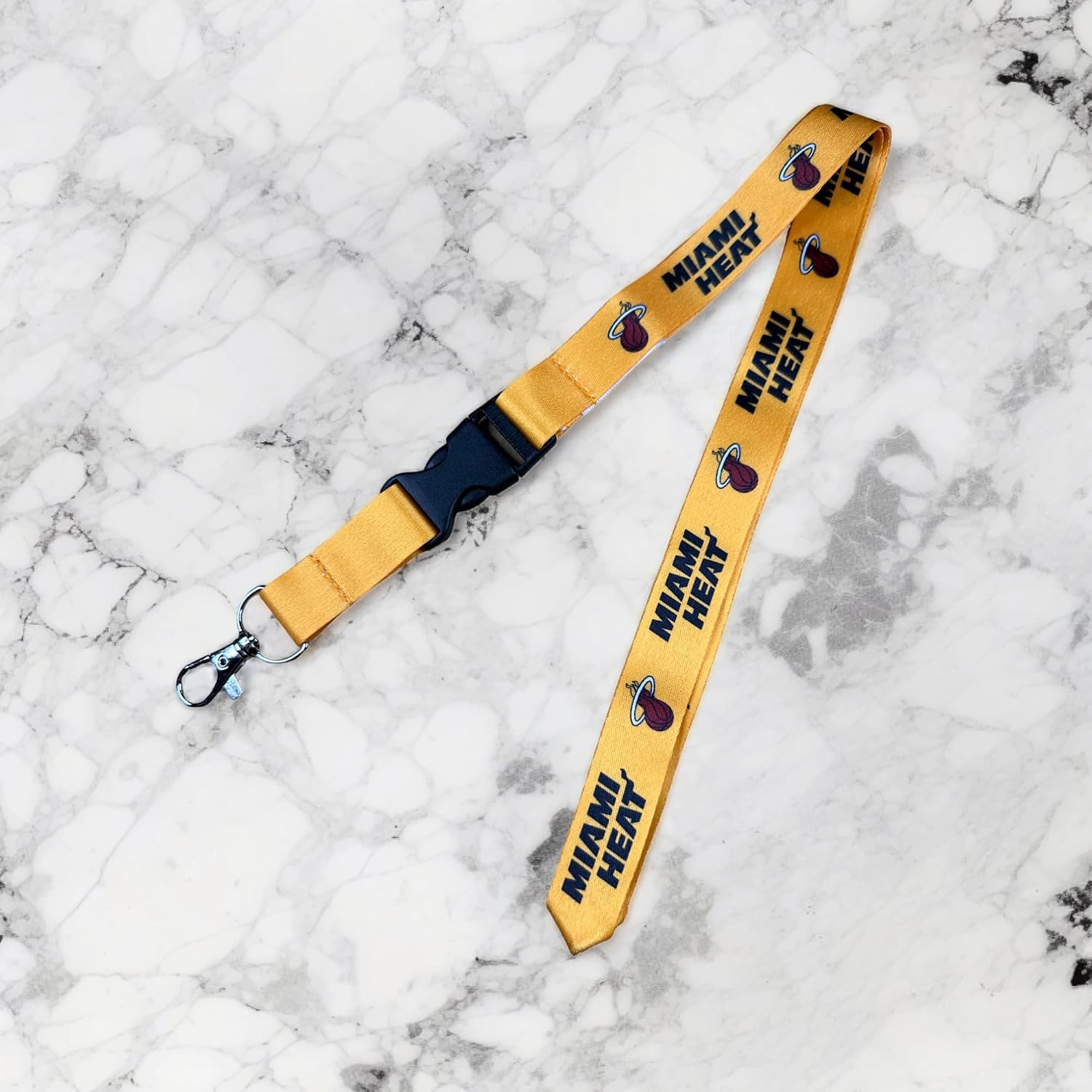 Desert Cactus Miami Heat Lanyard Keychain Detachable NBA Breakaway Snap Buckle National Basketball Association Car Keys ID Badge Holder (Lanyard 3)