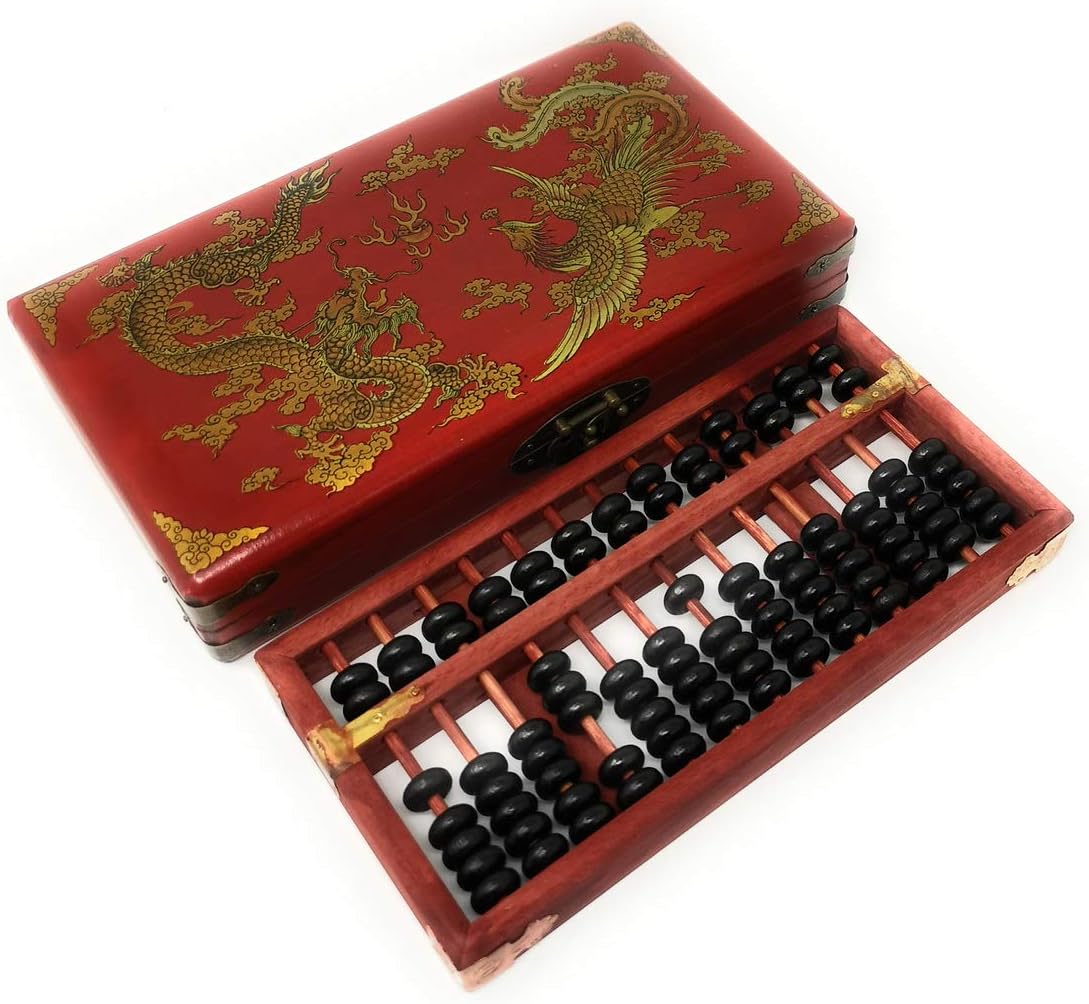Vintage Chinese Wooden Bead Arithmetic Abacus W. Instruction