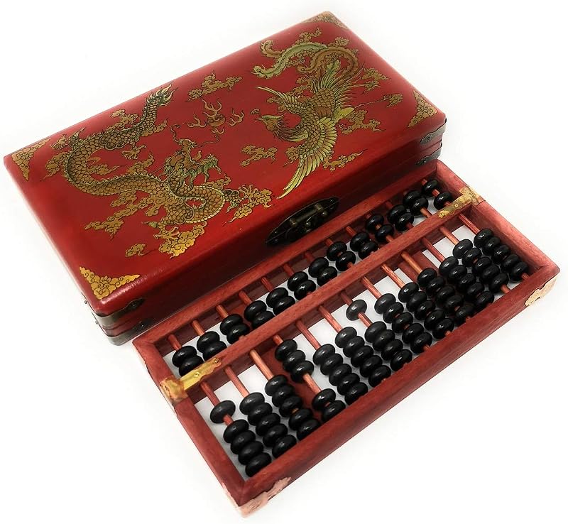 Vintage Chinese Wooden Bead Arithmetic Abacus W. Instruction