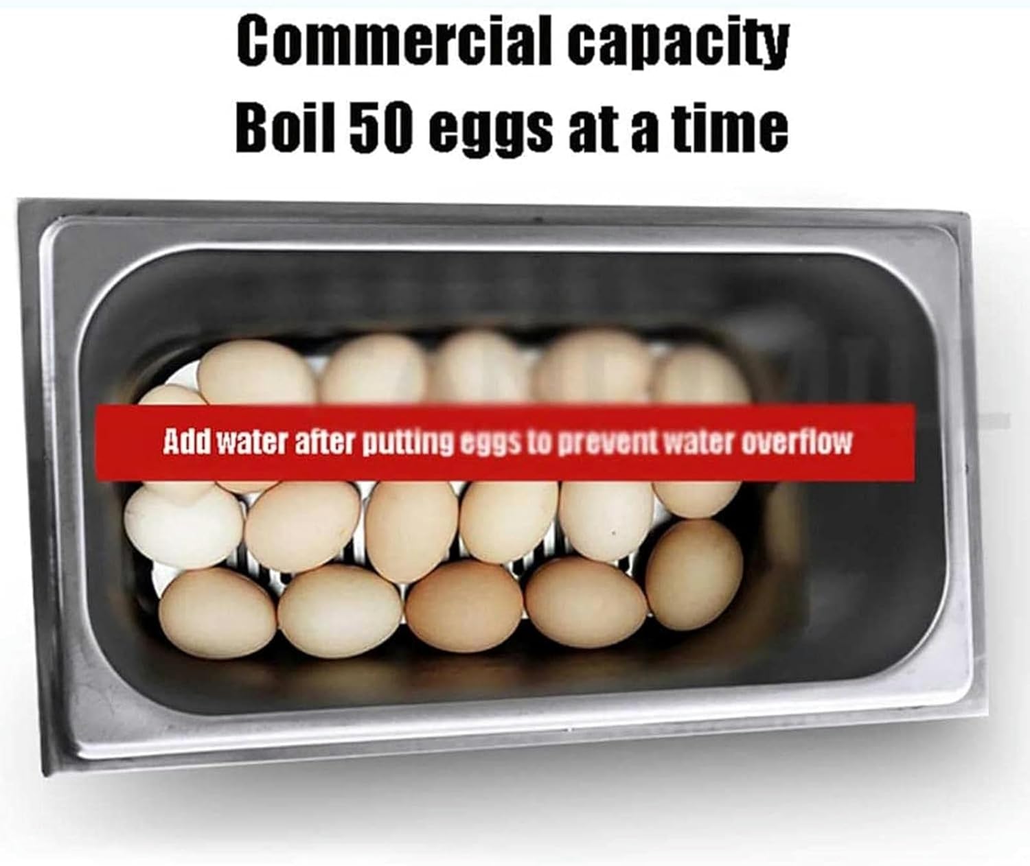 Commercial Egg Cooker egg boiler, Intelligent automatic electric egg cooker, Easily cook 50 soft-boiled eggs or hard-boiled eggs - Perfect for Commercial Use
