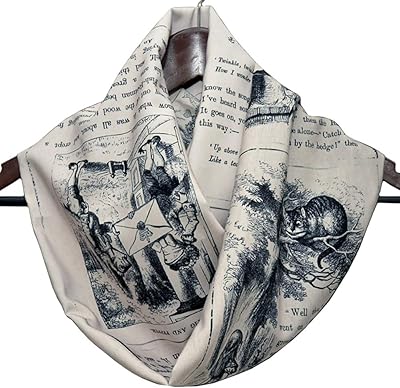 Alice in Wonderland Infinity Scarf (Khaki Gray)