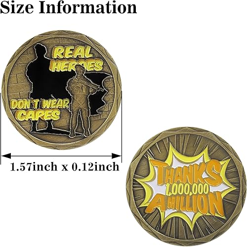 Miniatura 10 de Moneda de desafío de agradecimiento a un millón para oficiales de policía, héroes, aplicación de la ley, ficha de apreciación de línea azul fina,