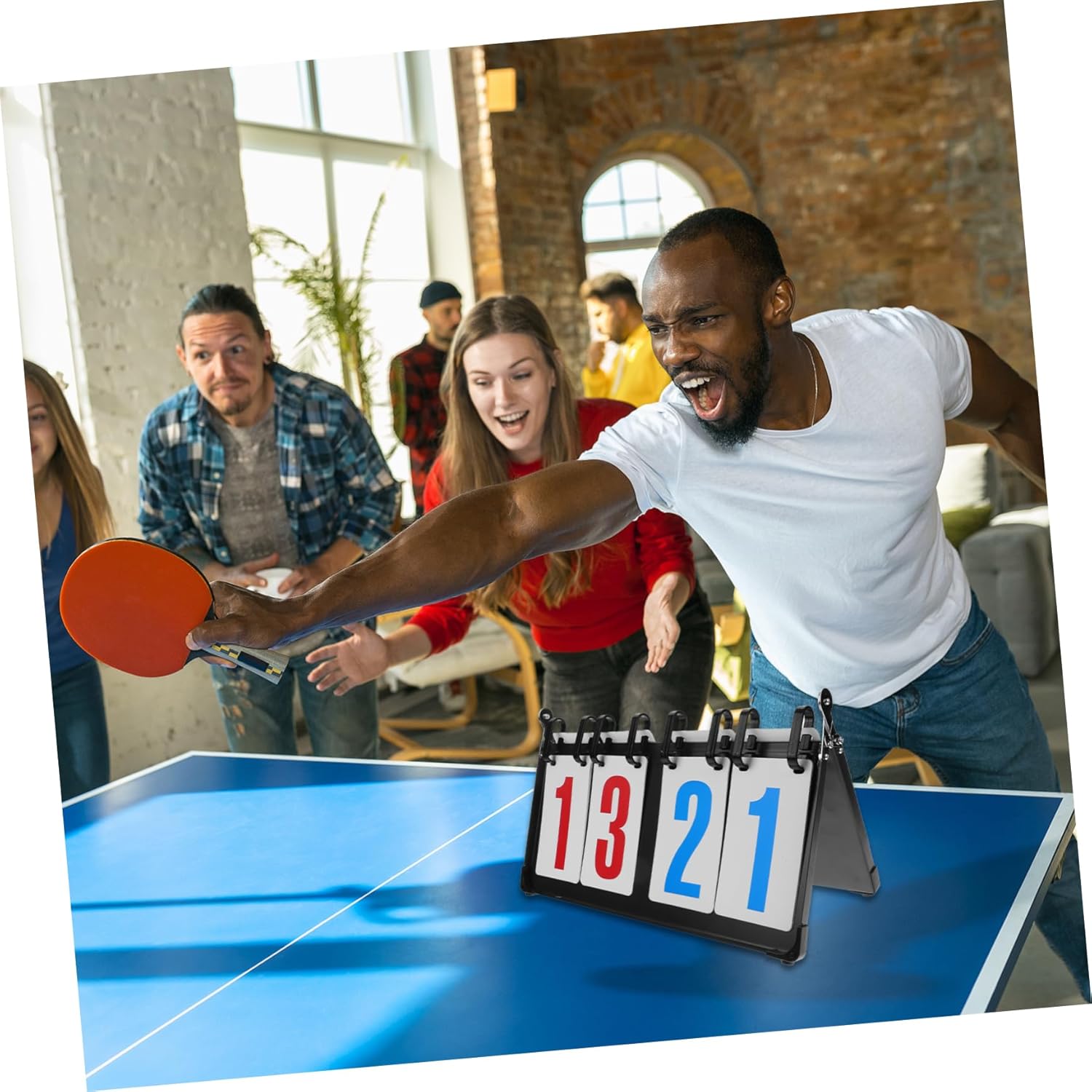 VANZACK Portable Electronic Scoreboard Basketball Indoor Sports Flip Scoreboard