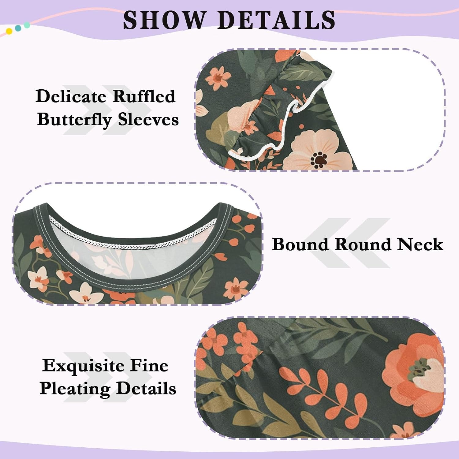 visesunny Toddler Clothes for Girls Flower Clusters Petal Nature Long Sleeve Fall Shirts Cotton Top with Ruffle Collar