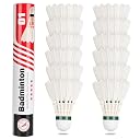 Philonext Badminton Shuttlecocks, Goose Feathers Flying Stable & Durable Sports Training Badminton Balls for Indoor Outdoor Play Shuttlecocks Sports Training Badminton gallery image