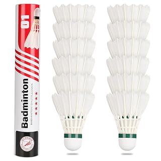 Philonext Badminton Shuttlecocks, Goose Feathers Flying Stable & Durable Sports Training Badminton Balls for Indoor Outdoor Play Shuttlecocks Sports Training Badminton