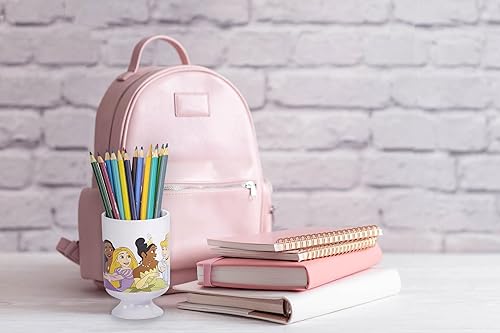 Miniatura 4 de Disney Princess - Juego de baño de 2 piezas, dispensador de jabón morado y vaso, accesorios de baño de resina para niños con Moana, Cenicienta y