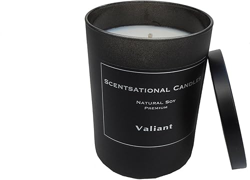 Scentsational Candles Resolute, vela de soja natural para hombre