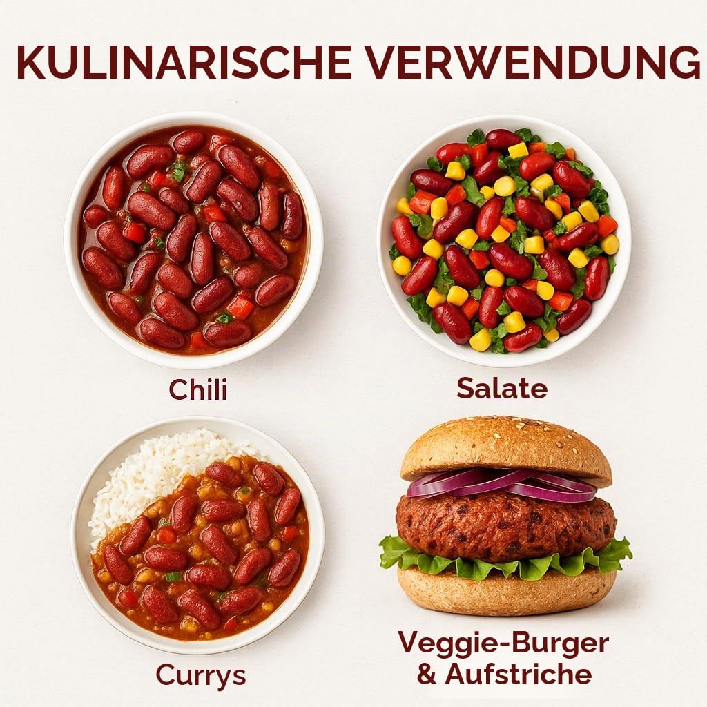 GiDeli Kidneybohnen Getrocknet 5 kg im Eimer, Rote Bohnen Geschmack, Veganes Protein, Hoher Ballaststoffgehalt, Ohne Salz, Ohne Zuckerzusatz, Für Chili Con Carne, Bowls, Tacos