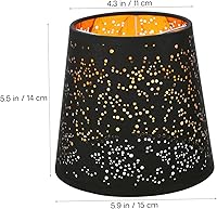 Vista 8 de Pantalla de lámpara de tela, pantalla de barril para lámpara pequeña, color negro, clip en la cubierta de la luz de la bombilla, cubierta de luz