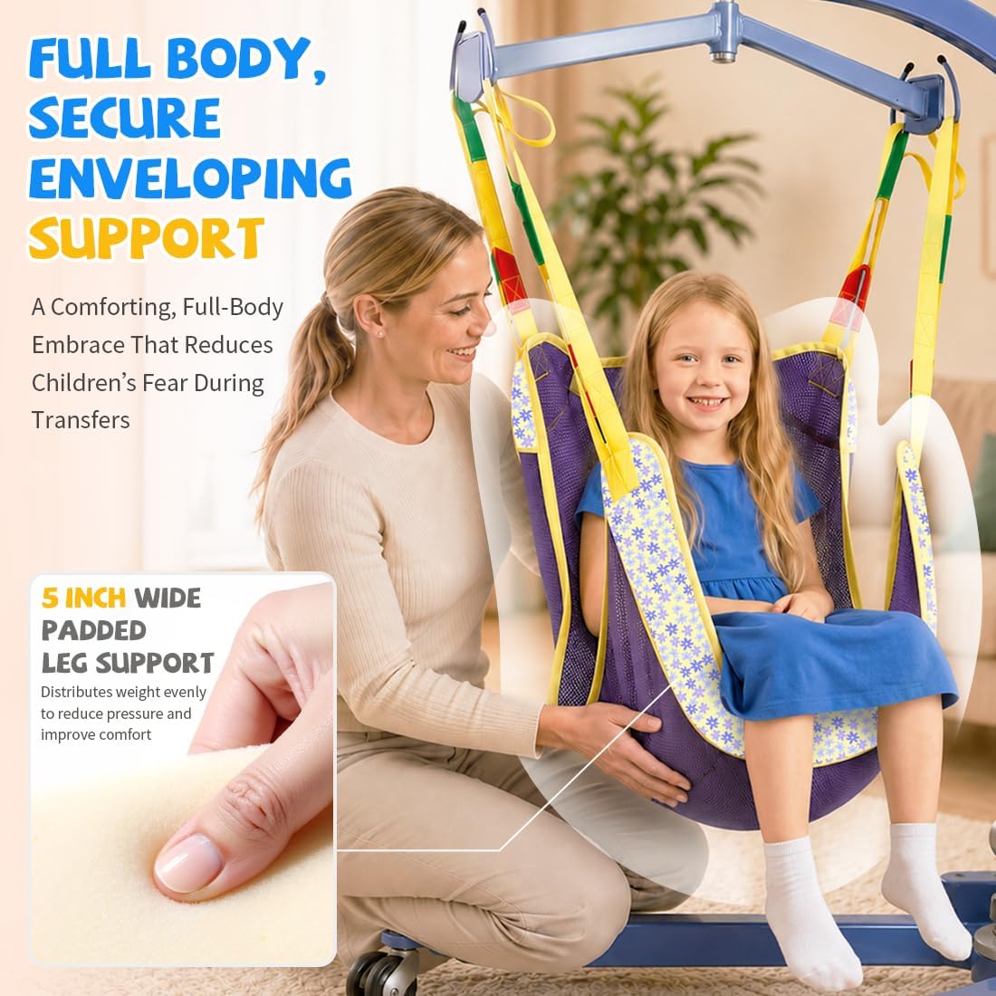 Pediatric Full Body Lift Sling for Children, Suitable for Home & Care Use