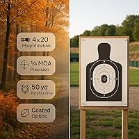 Vista 5 de Barska 4X Alcance para rifle Rimfire – Retículo 30/30, sin paralaje a 50 yardas, ópticas recubiertas, desviación y elevación de 1/4 MOA, incluye