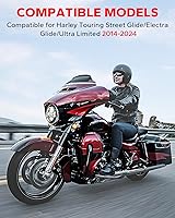 Vista 7 de Amazicha - Parabrisas ondulado negro de 7 pulgadas compatible con Harley Davidson Touring Street Glide/Electra Glide/Ultra Limited/Tri Glide FLHT